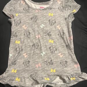 2 pack Minnie Mouse Kids Shirts (grey and orange)